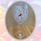Image of a painted wine glass